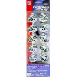 NFL Party String Lights - NY Jets Football Helmet Christmas Lights